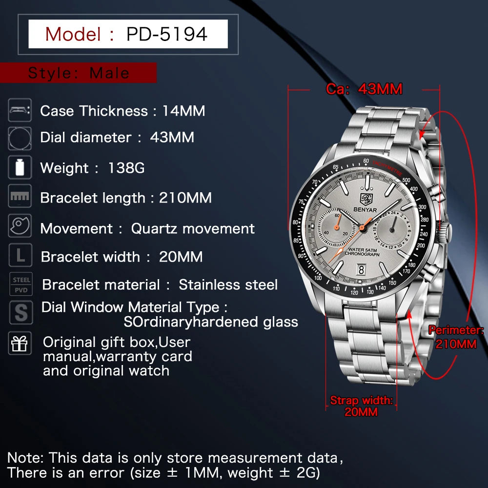 Benyar 5194 Two Eye Chronograph