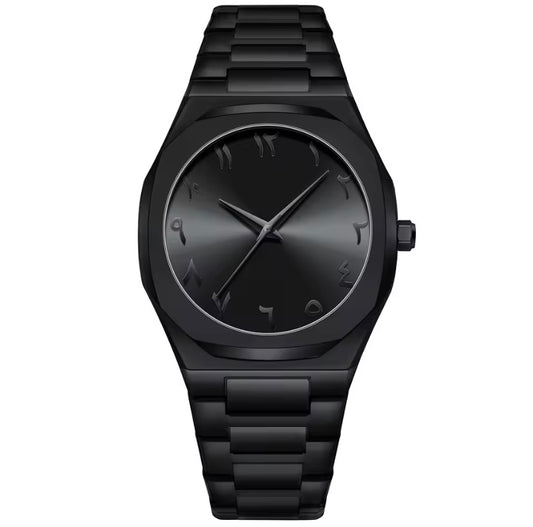 Black Aura Watch Stainless Steel Waterproof