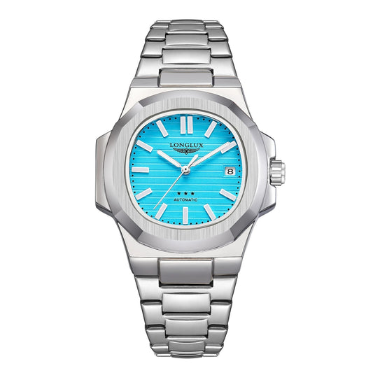 LONGLUX Men’s Automatic Mechanical Watch – Date Display, Stainless Steel & Water-Resistant