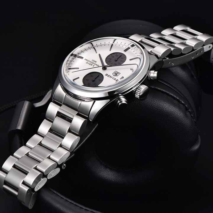Benyar Men’s Sports Chronograph – 100 M Waterproof, Stainless Steel