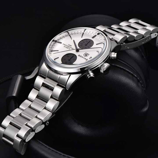 Benyar Men’s Sports Chronograph – 100 M Waterproof, Stainless Steel