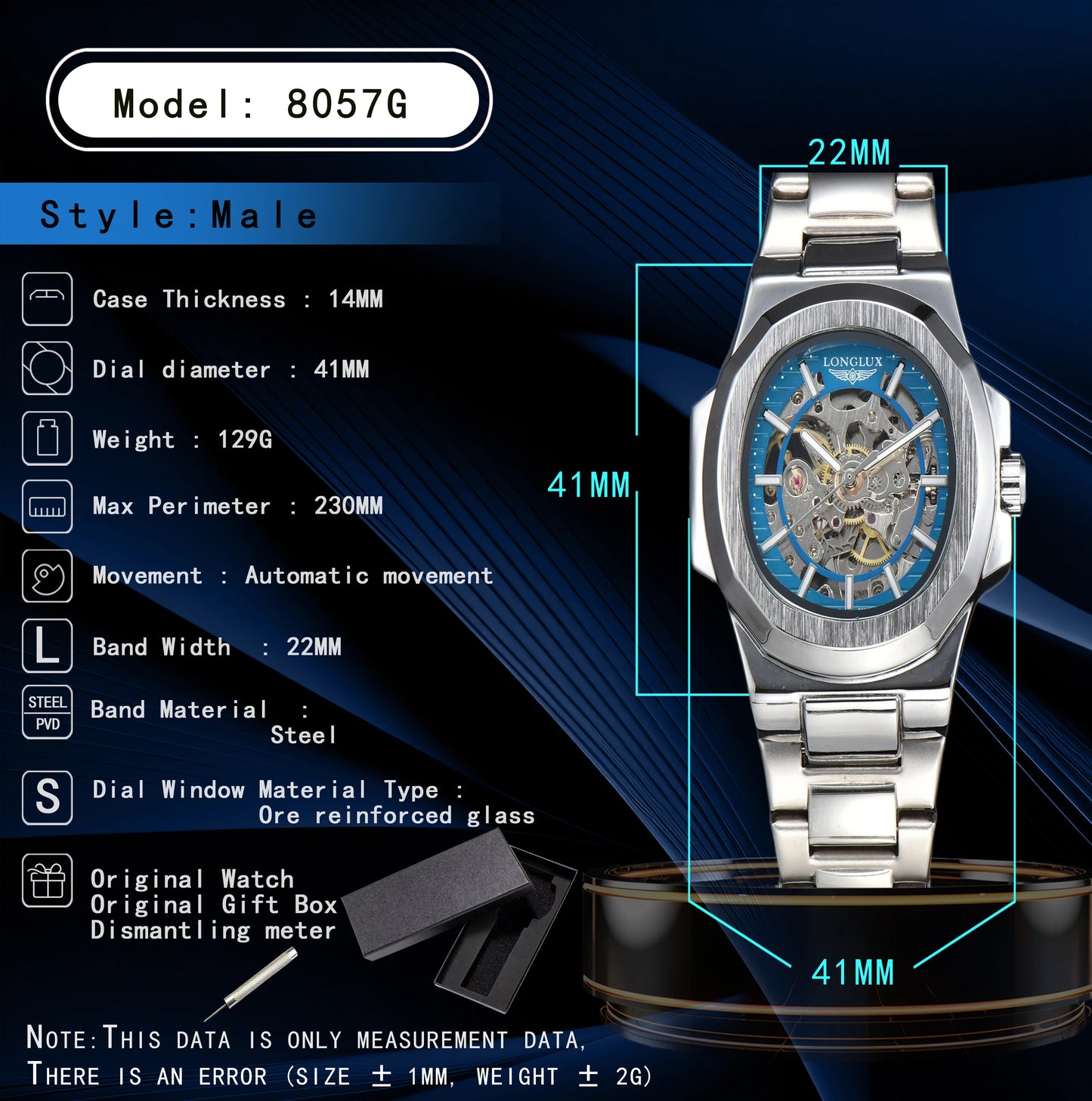 Longlux Automatic Skeleton Dial